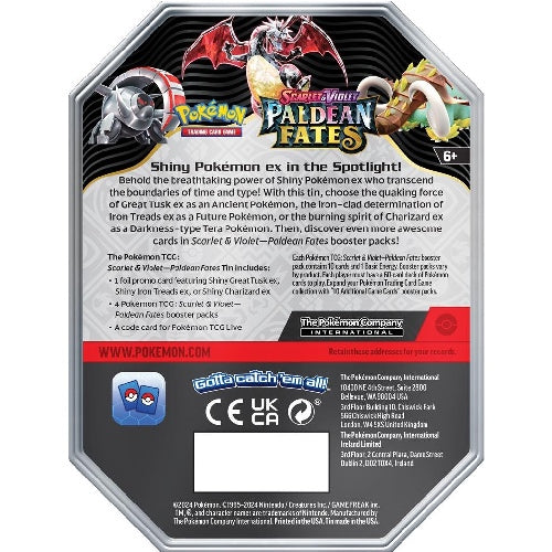 Paldean Fates Charizard ex tin